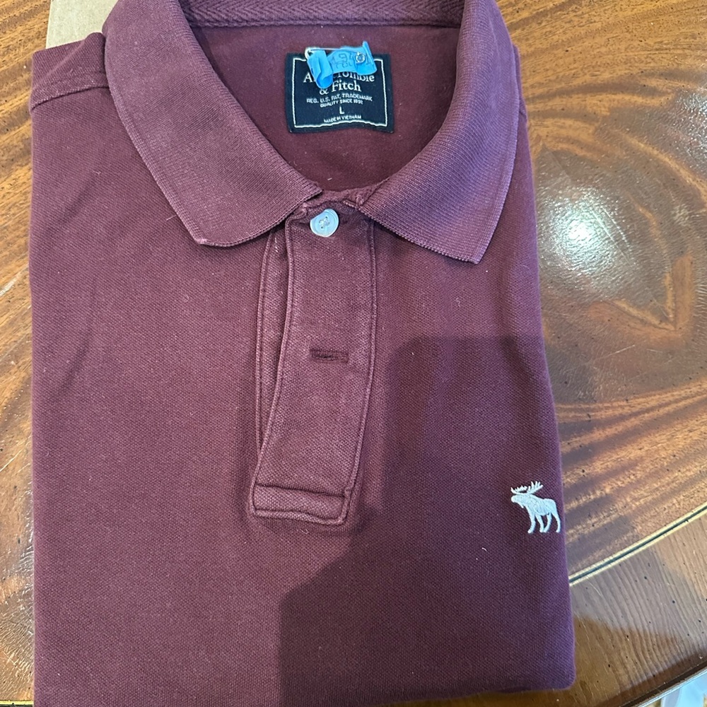 Abercrombie polo shirt red